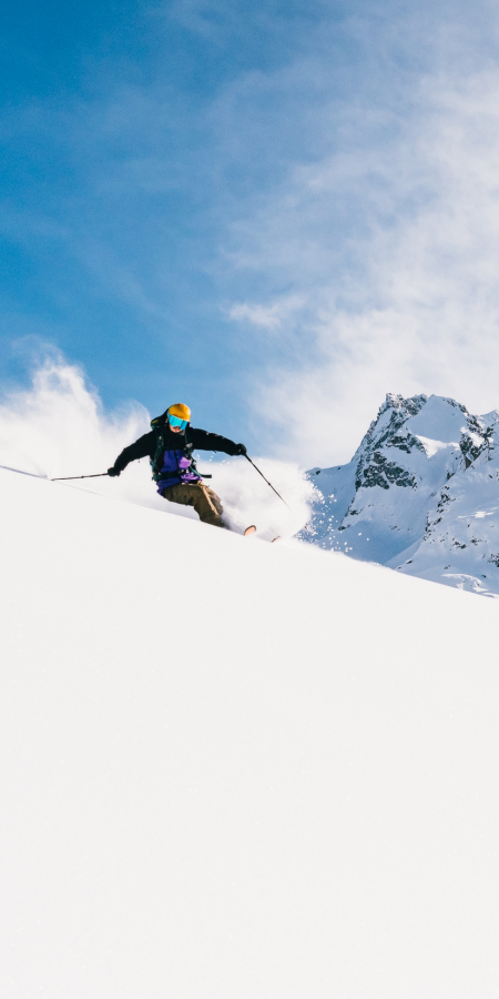 Skifahrer in Disentis Sedrun