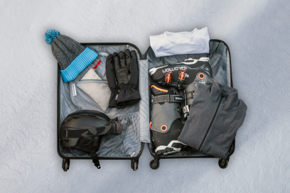 Koffer für die Skiferien (Foto: © Marco Hartmann, Graubünden Ferien) Koffer für die Skiferien