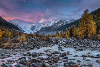 Morteratschgletscher mit Bellavista und Piz Bernina im Hintergrund (Foto: © Schweiz Tourismus / Martin Mägli) Morteratschgletscher mit Bellavista und Piz Bernina im Hintergrund