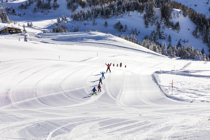 © demateo.com Schweizerische Schneesportschule im Skigebiet Feldis