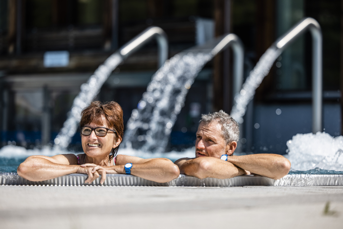 Wellness- und Erlebnisbad eau-là-là Davos (Foto: © Destination Davos Klosters / Martin Bissig) Wellness- und Erlebnisbad eau-là-là Davos