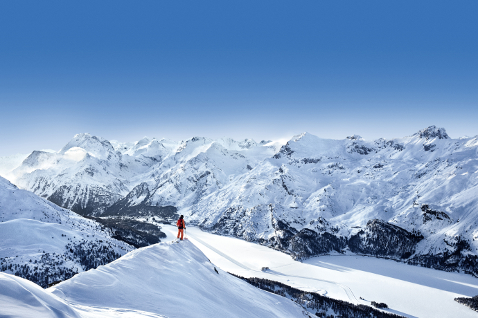 Aussicht über die Engadiner Bergwelt