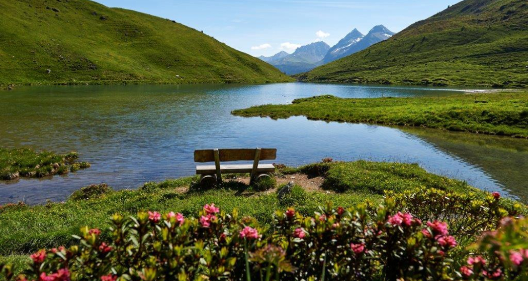 Schwellisee mit Bänkli Schwellisee mit Bänkli