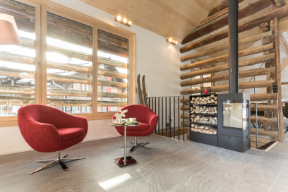 Bergloft Privà in Degen (Photo: © nordlichtphoto.com) Reading corner in the Bergloft Privà in Degen